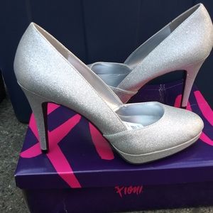 NIB Silver high heels